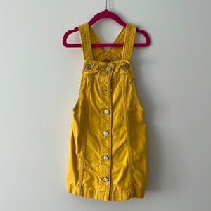 Gap yellow overall dress